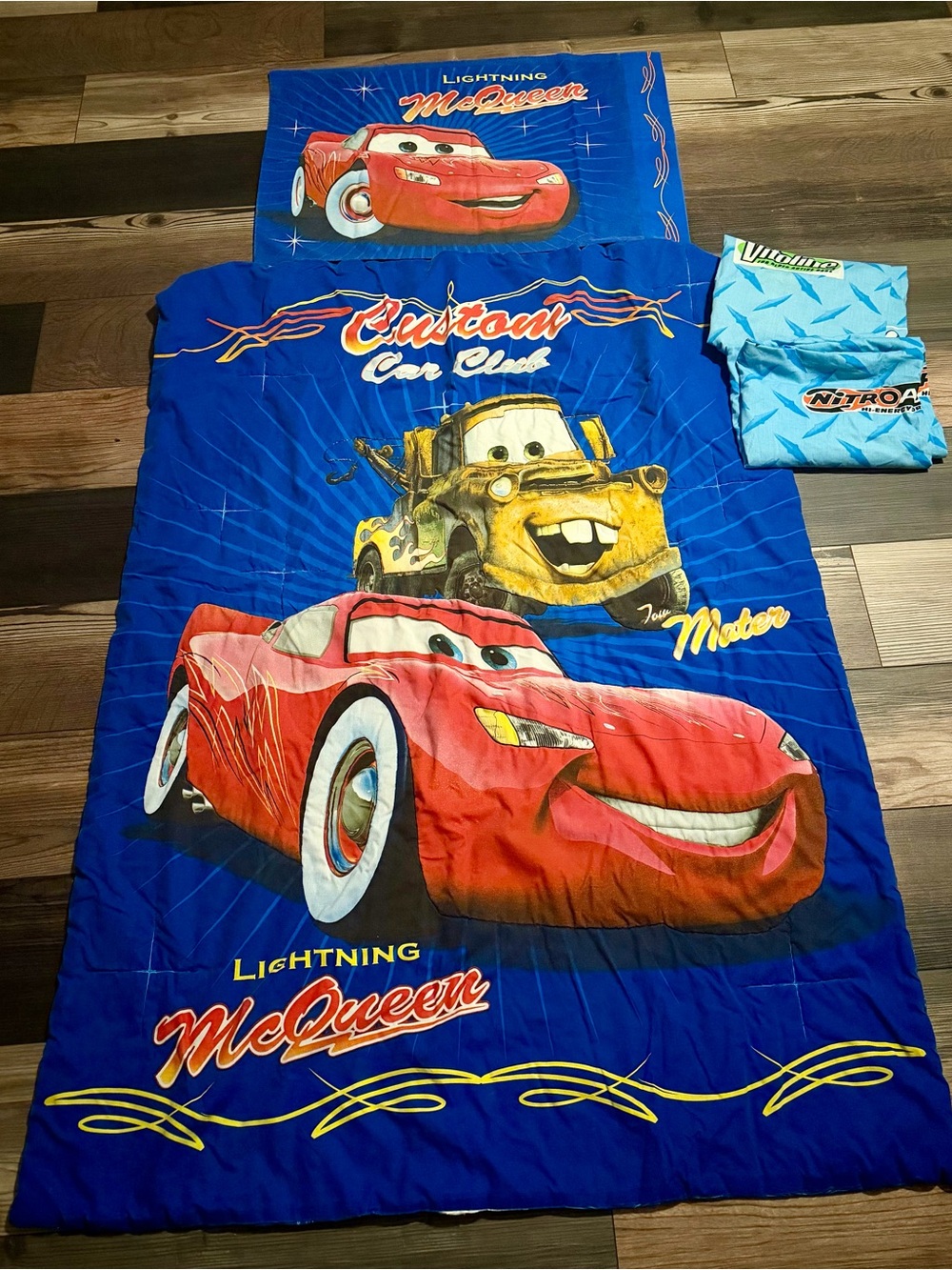 Cars Lightning McQueen Blue & Red Kids Bedding Set Toddler